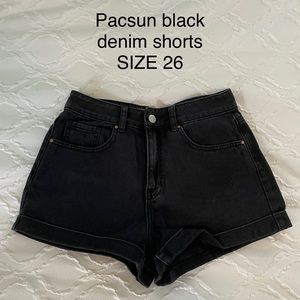 Pacsun Black denim shorts